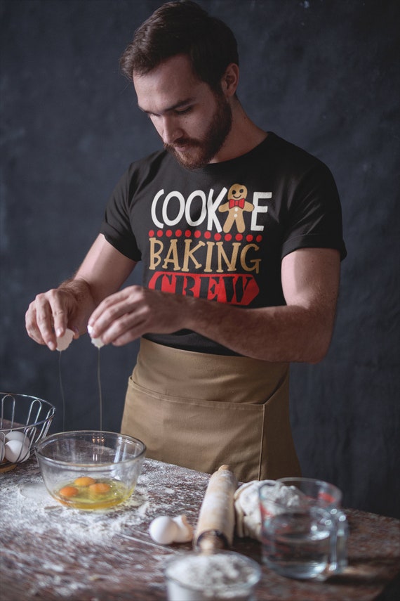 Men's Christmas T Shirt Cookie Baking Crew Matching Xmas Shirts Cute Graphic Tee