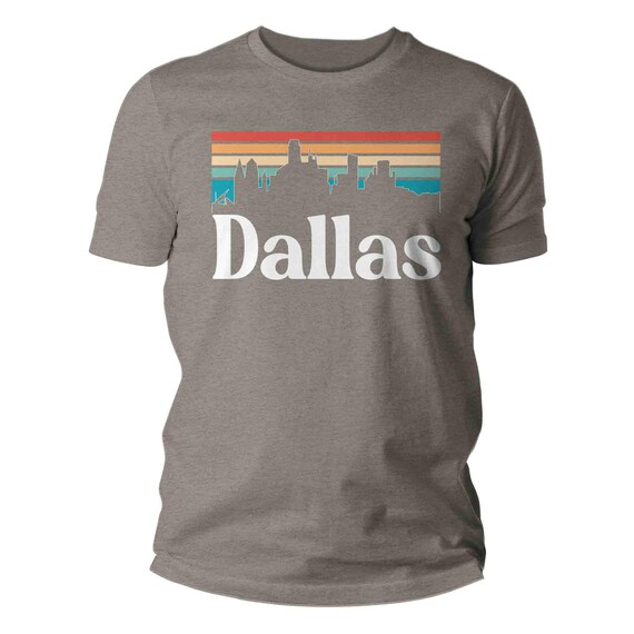 Men's Dallas Shirt Texas Shirt Skyline City TX T Shirt Gift Travel Tour Gift Tourist Unisex Soft Graphic Tee Sky State City Midwest Soft