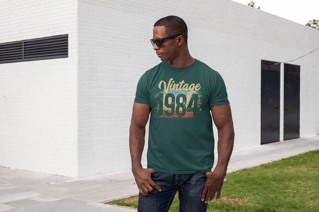1984 Vintage Birthday T-Shirt - Personalized Birth Year Gift For Men's 40th, Customizable - View #2