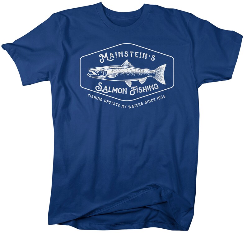 Men's Personalized Salmon Fishing TShirt Vintage Salmon Etsy