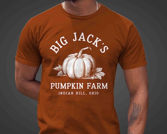 Men's Personalized Pumpkin Farm T Shirt Custom Fall Farmer Gourd Shirt Personalized Sketch Vintage Farms Pumpkin Halloween Logo Gift Idea