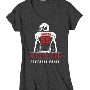 Women's Personalized Football T Shirt Custom Football Grandma Shirt ...
