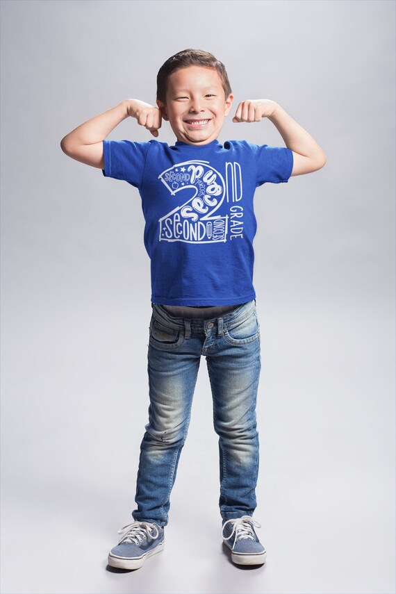 Kids Cute Second Grade Shirt Typography T Shirt Cool Tee Boy's Girl's 2nd Grade Back To Grade Elementary Gift School TShirt