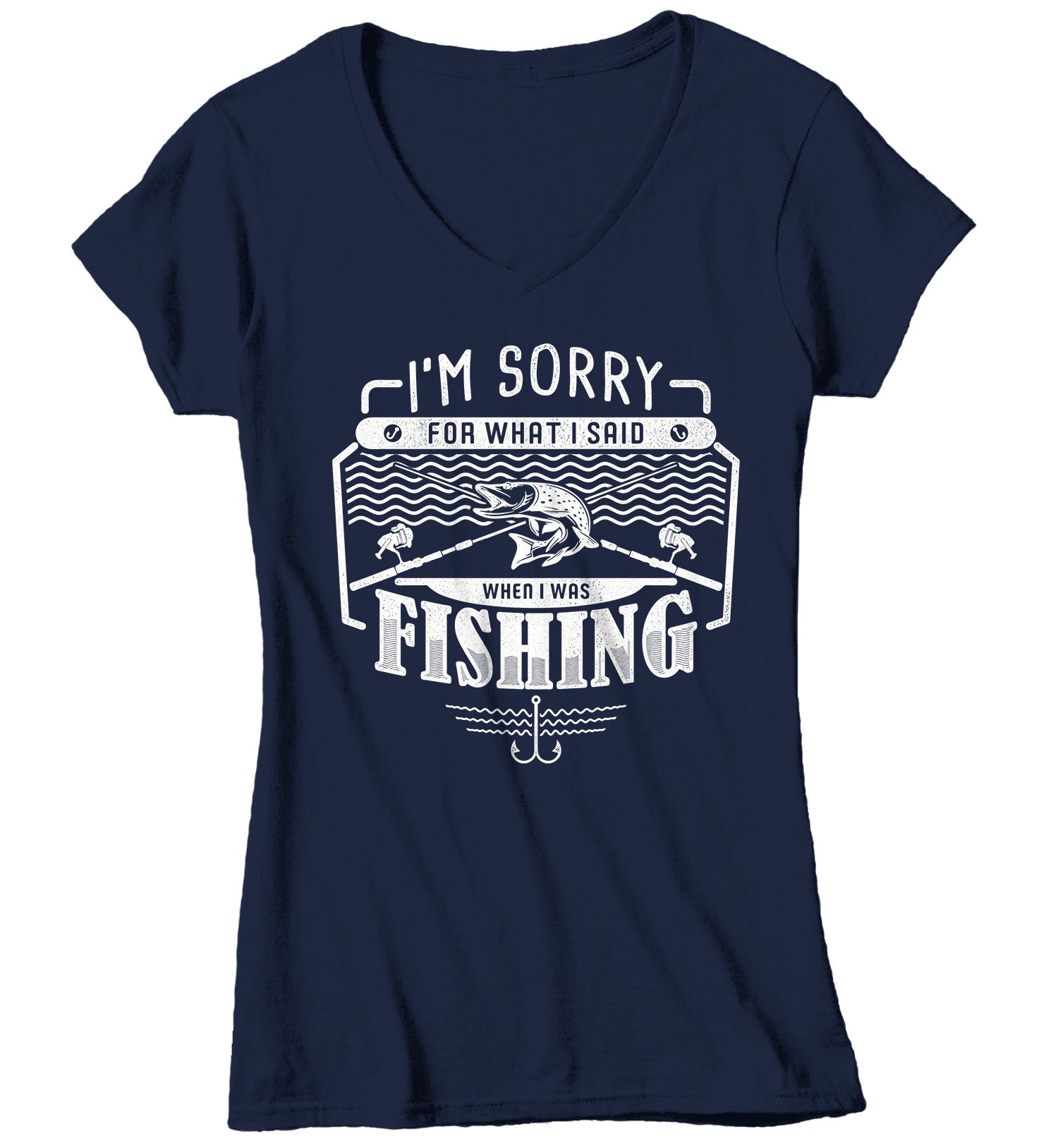 Women's Fishing T Shirt Sorry For Said While Fishing Shirt | Etsy