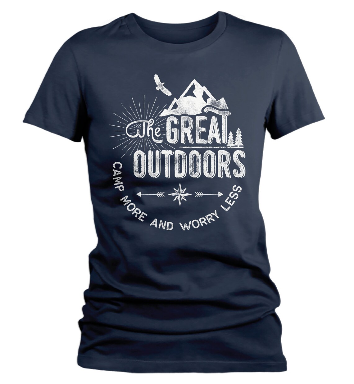 Women's Great Outdoors TShirt Camp More Shirts Worry Less Etsy
