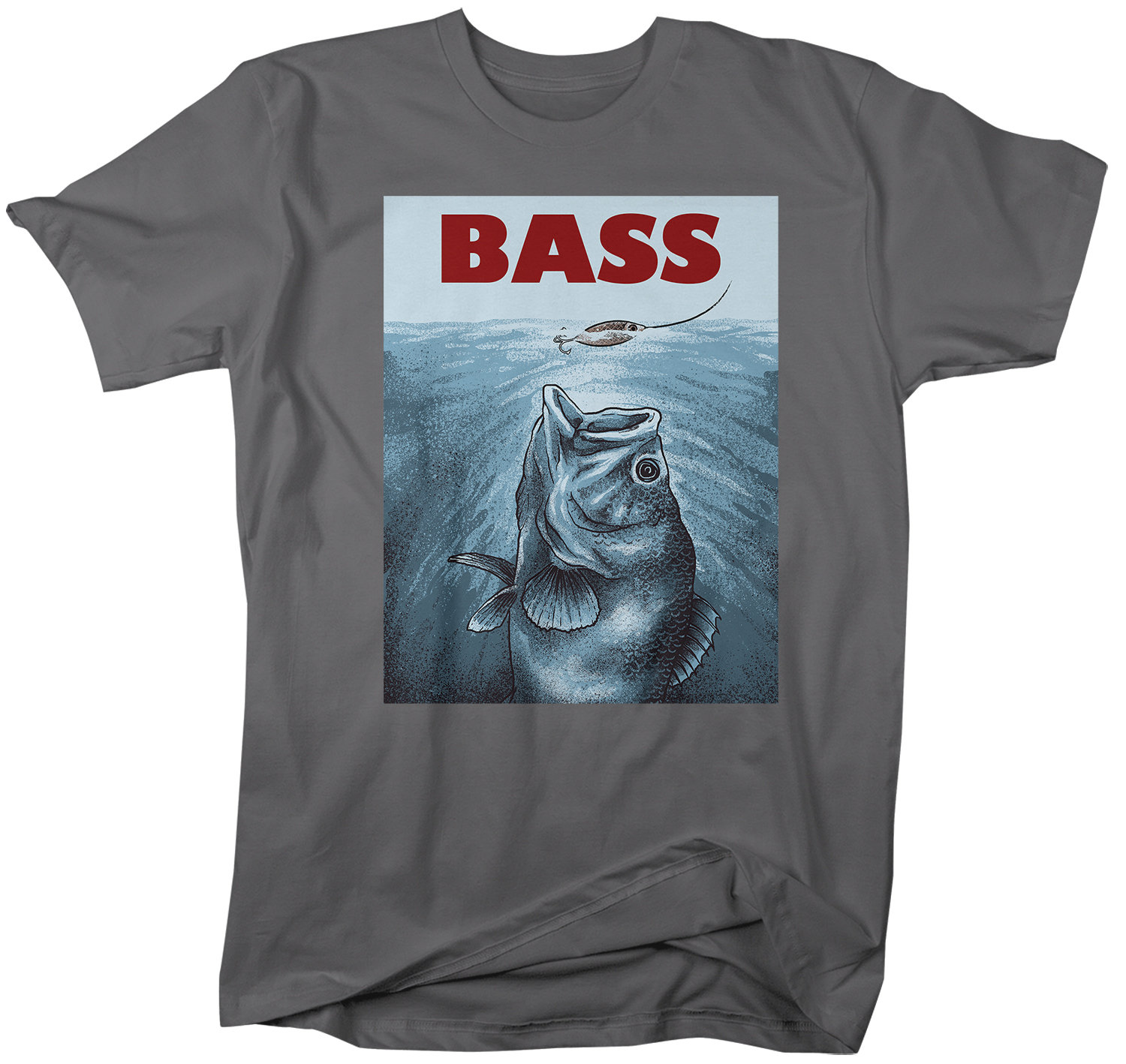 Men's Funny Bass Fishing T Shirt Fishing Shirts Bass Fisherman T