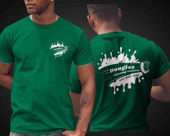Men's Personalized Cleaning Service Shirt Cleaner T Shirt Business Custom Name Company Tee Sponge Gift Cleans Logo Man Unisex Tee