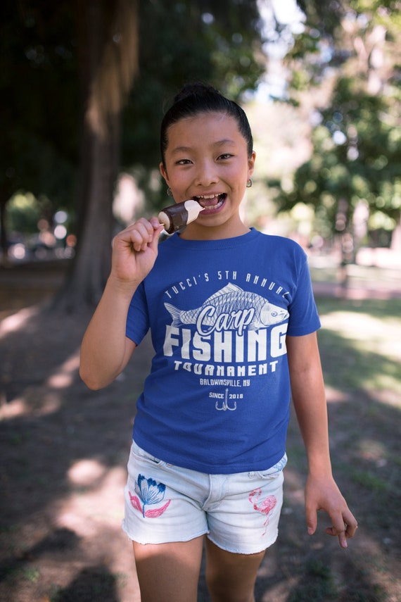 Kids Fishing T-shirt Fisherman Carp Fishing Tee Shirt Custom
