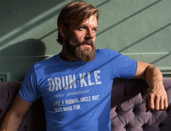 Men's Funny Uncle T-Shirt Drunkle Shirt Gift Ideas Uncles Fun Saying Tee Father's Day Birthday Uncle Shirts Beer Drinker Party