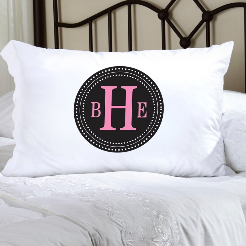 Monogram Pillowcase Girls Personalized Pillow case Etsy