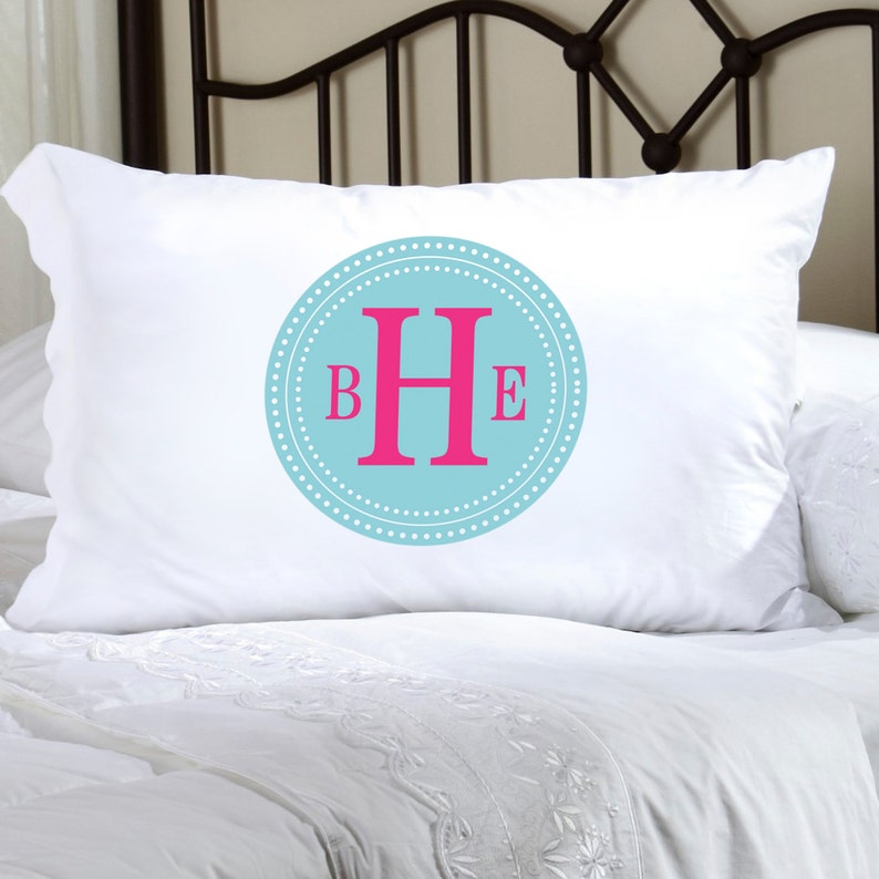 Monogram Pillowcase Girls Personalized Pillow case Etsy