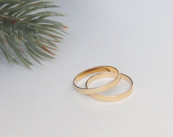 Thick 14k Gold Stackable Ring, Gold Ring, midi ring, simple gold ring, minimal gold ring, thin gold ring, Gold Ring