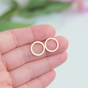 Open Circle stud earrings, Circle Earrings, Gold Circle Earrings, Minimalist Gold Jewelry Gold