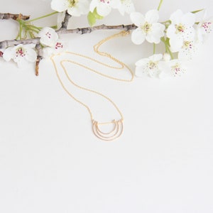 Rainbow Necklace, Rainbow Necklace, 14kt Gold Filled Necklace, Necklace, Gold Necklace, Bridesmaid Gift image 5