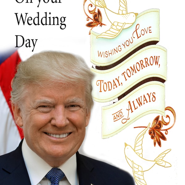 Donald Trump Wedding Card