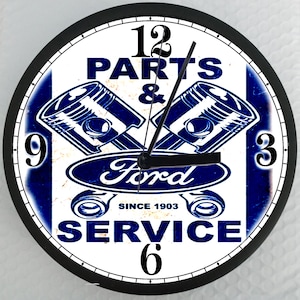 Ford Parts Wall Clock Mancave, Garage, Retro Design, mancave, home decor, gift