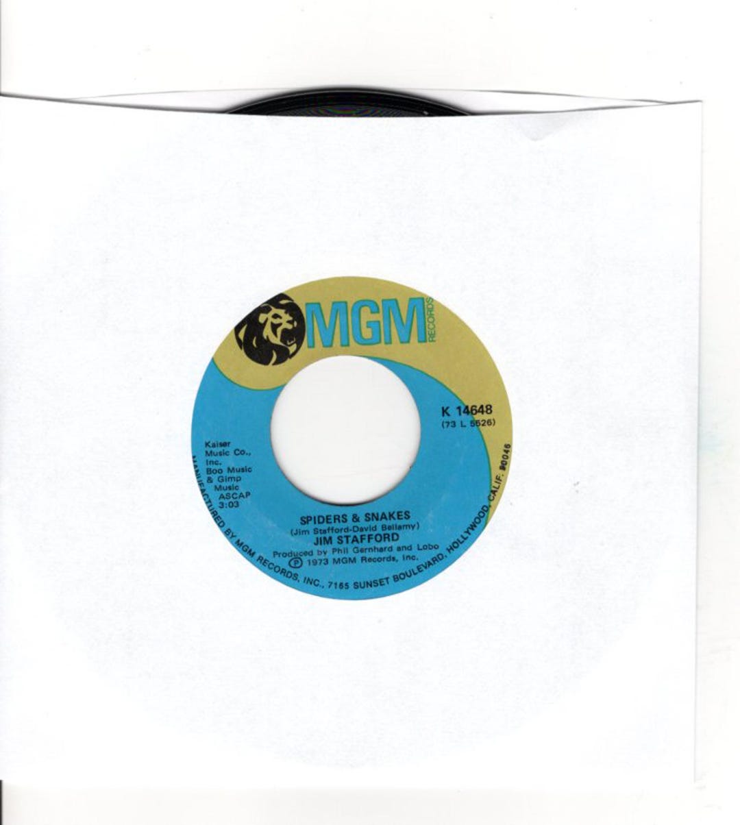 Spiders and Snakes Jim Stafford 45 RPM Record 1973 - Etsy
