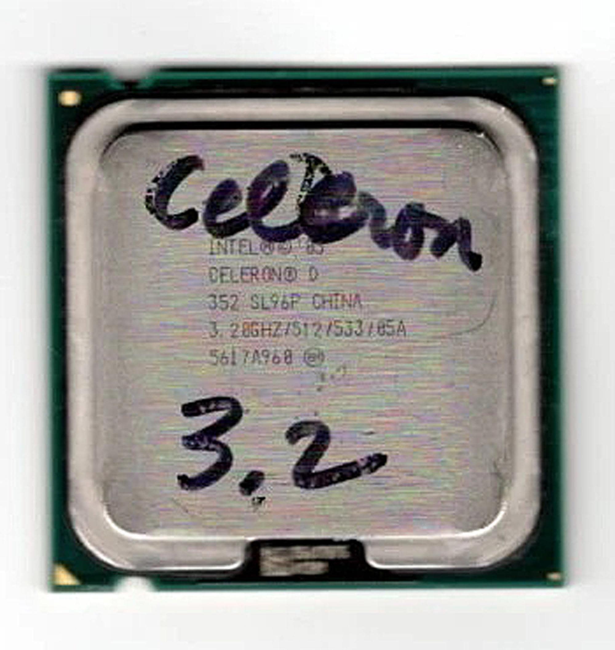 Vintage Intel Celeron D 352 3.2 Ghz 533 Mhz Socket 775 CPU SL96P