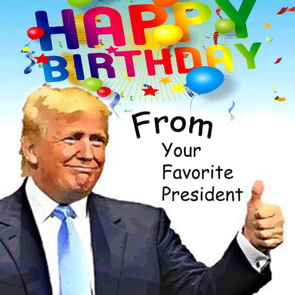 President Trump Birthday Card