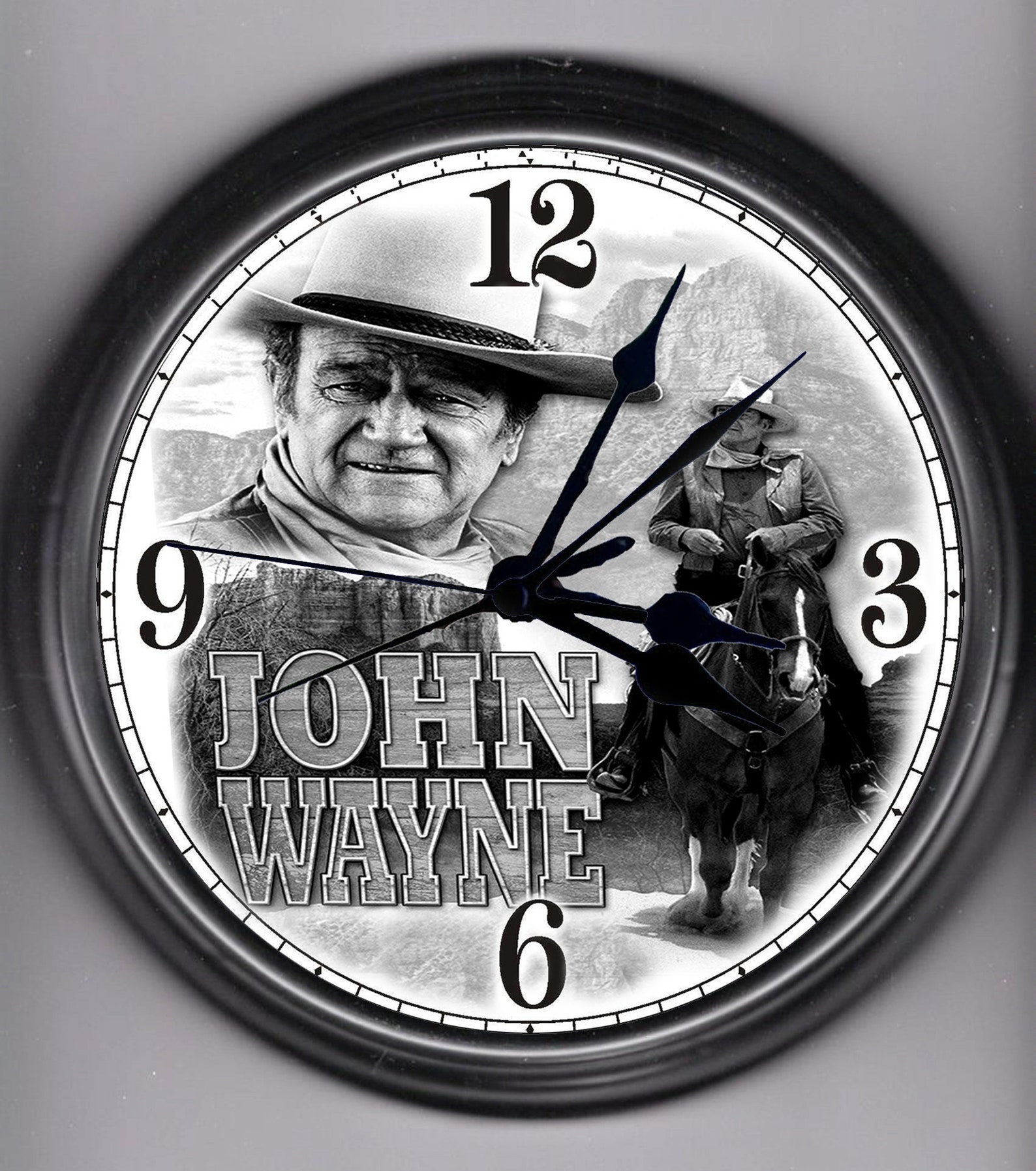 John Wayne Wall Clock Etsy