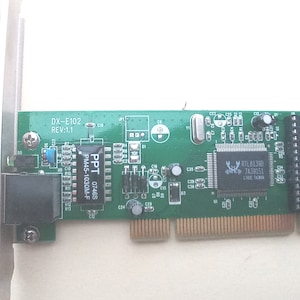 Vintage PCI Network Card 10/100 DX-E102 RTL 8139D