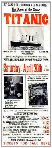 Titanic Ticket Bookmark