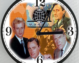 UNCLE Wall Clock, TV Show, crime, private eye, home decor, 1960s, gift