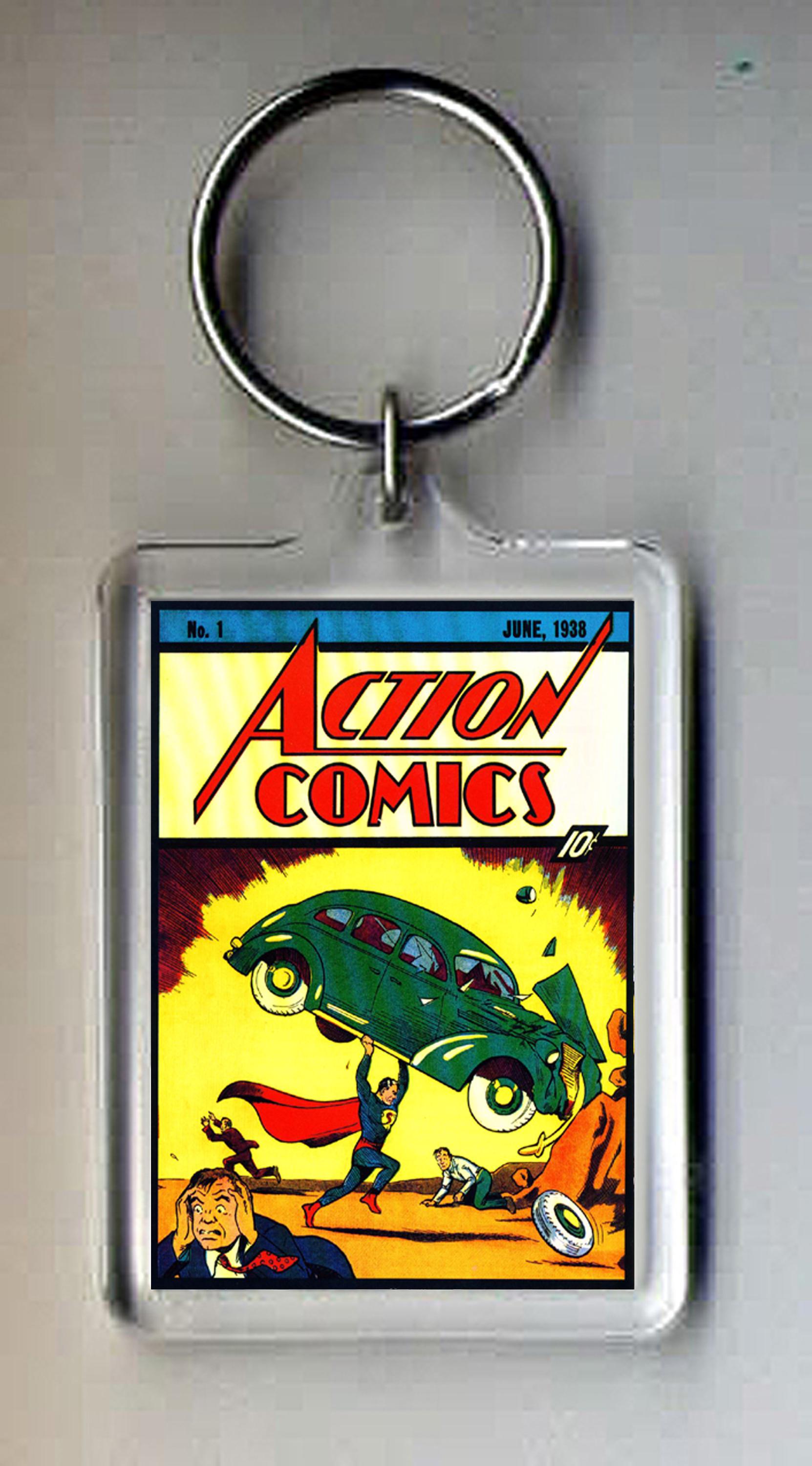 Key Rings Comic Action Comic Keyring - Etsy