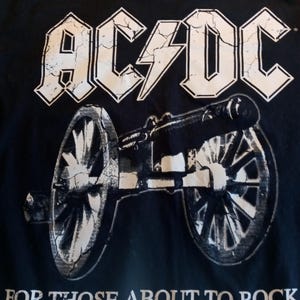Vintage AC DC Official Branded Band T-Shirt Size XL Extra Large Black