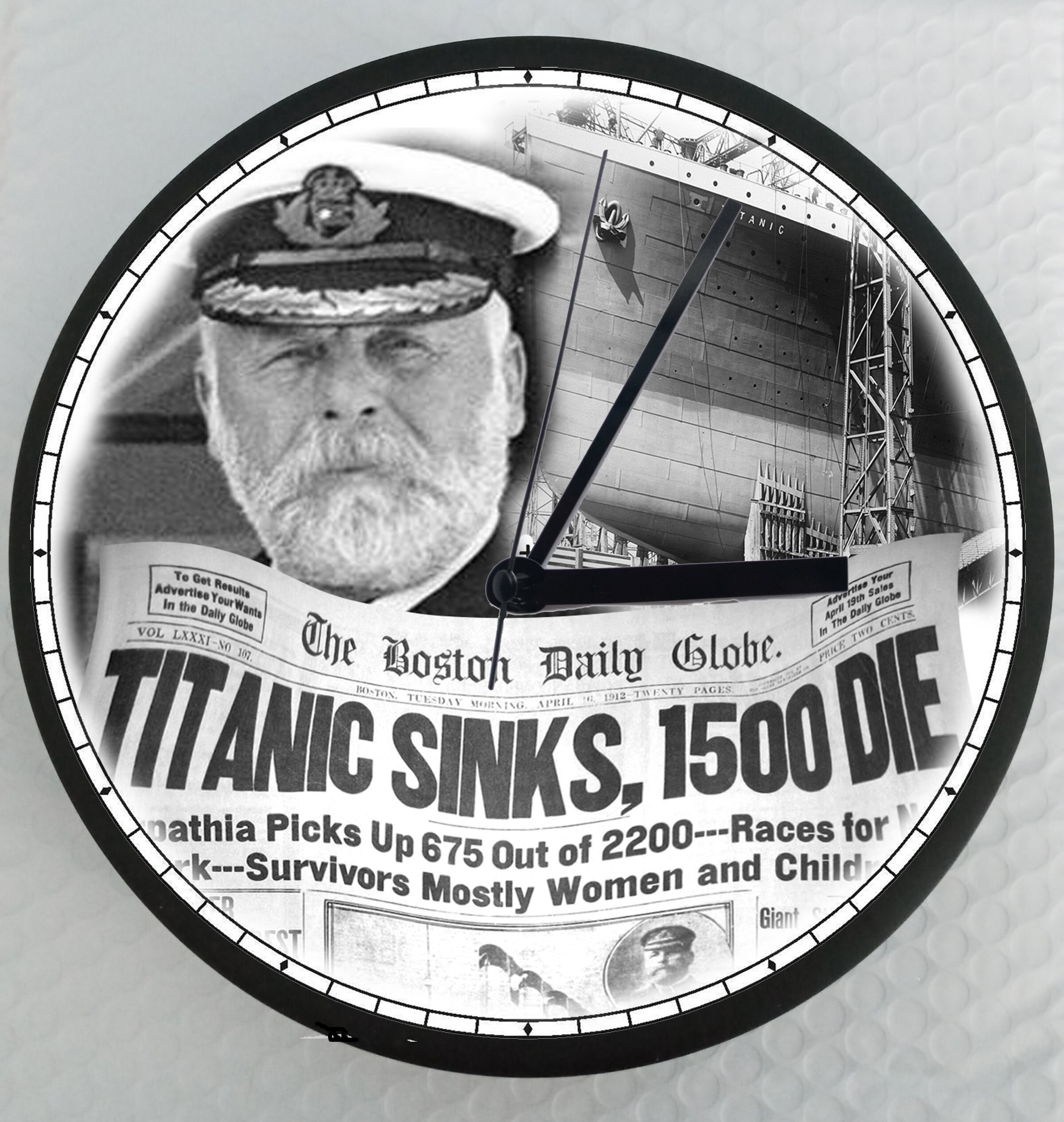 The Titanic Wall Clock, Ship, Disaster, Sinking, Home Decor, Gift, 1912 ...