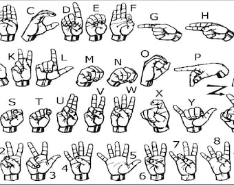 Sign Language Bookmark