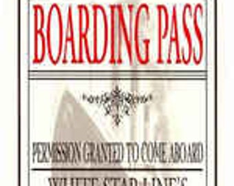 Titanic Boarding Pass Bookmark