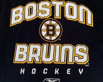 Vintage Boston Bruins Reebok T-Shirt Large Black
