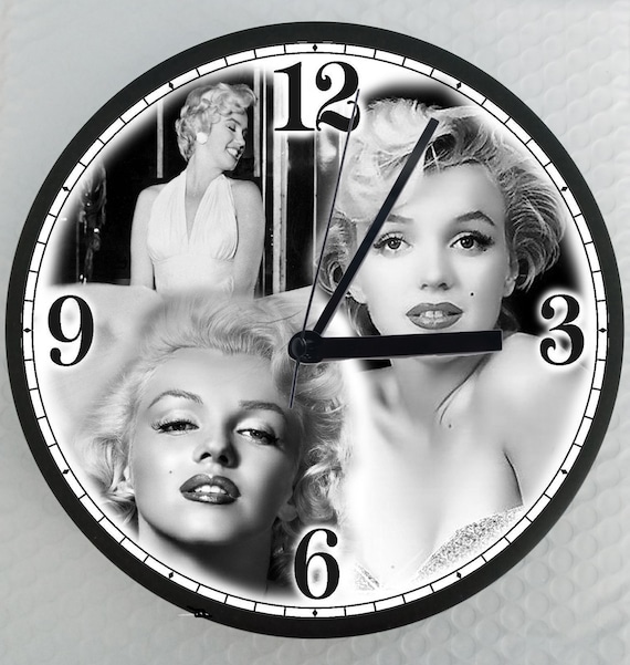 Marilyn Monroe Wall Clock, actress, movie, celebrity, JFK, home decor, gift
