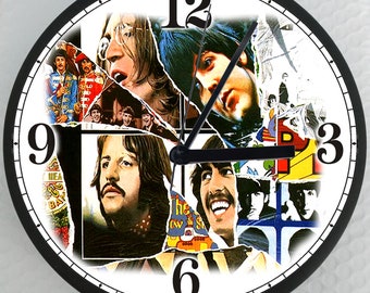 Beatles # 3 Wall Clock, rock and roll, 1960s, home decor, music, gift