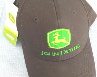 Vintage John Deere Hat Cap Black Adjustable