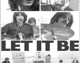 1970 年ビートルズ カルト映画ポスター復刻版「レット・イット・ビー