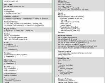 C++ Anweisungen Tabelle 8 x 10
