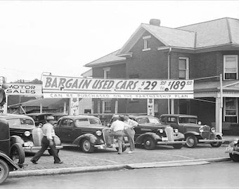 Used Cars Lot Postcard
