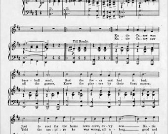 Take Me Out to the Ball Game 1908 Sheet Music.pdf - Etsy