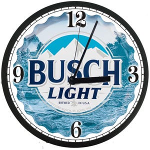 BUSCH ビール パブミラー クロック 壁掛け時計 ライト付き Busch Beer Clock - Etsy