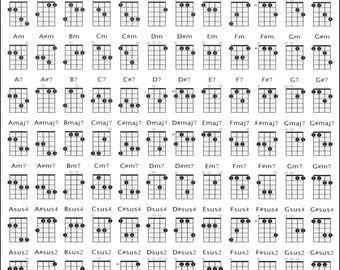 Mandolin Chords Chart 8 x 10
