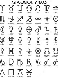 Astrology Symbols 8 x 10