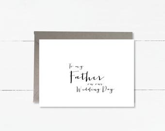 To my father on our wedding day notecard
