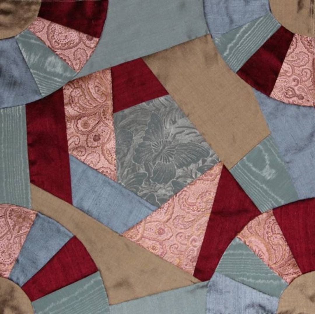 Ready to Embellish Crazy Quilt Fan Block, 20 X 20 Etsy