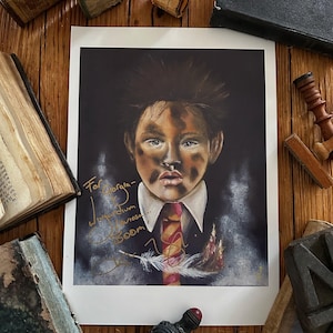 Wizard Magic World Print - Limited edition - signed by the actor Devon murray - with autograph or without