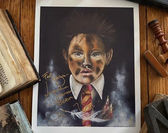 Wizard Magic World Print - Limited edition - signed by the actor Devon murray - with autograph or without
