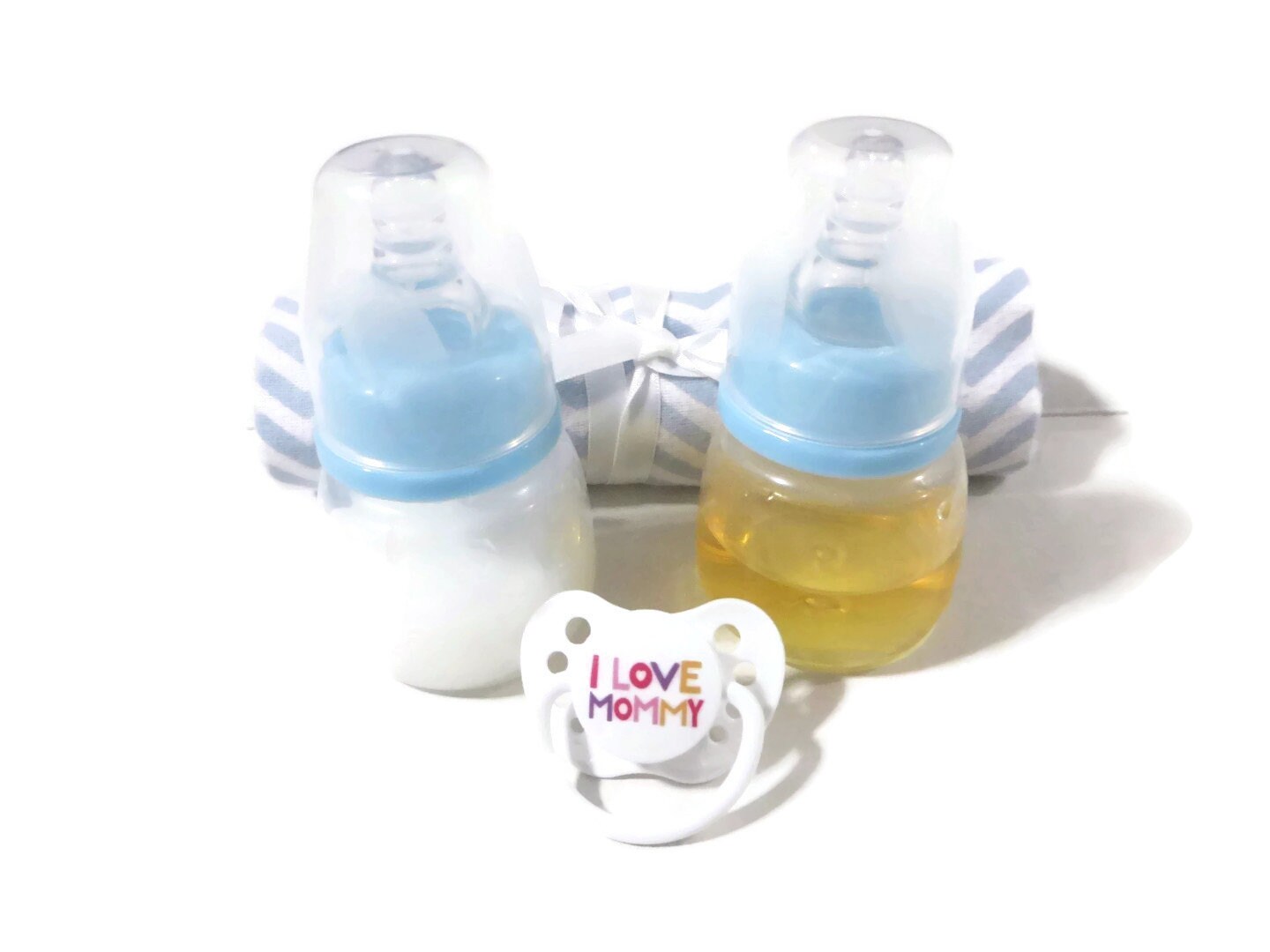 2 Reborn Baby Doll Bottles 5oz Fake Milk & Juice Formulas Etsy