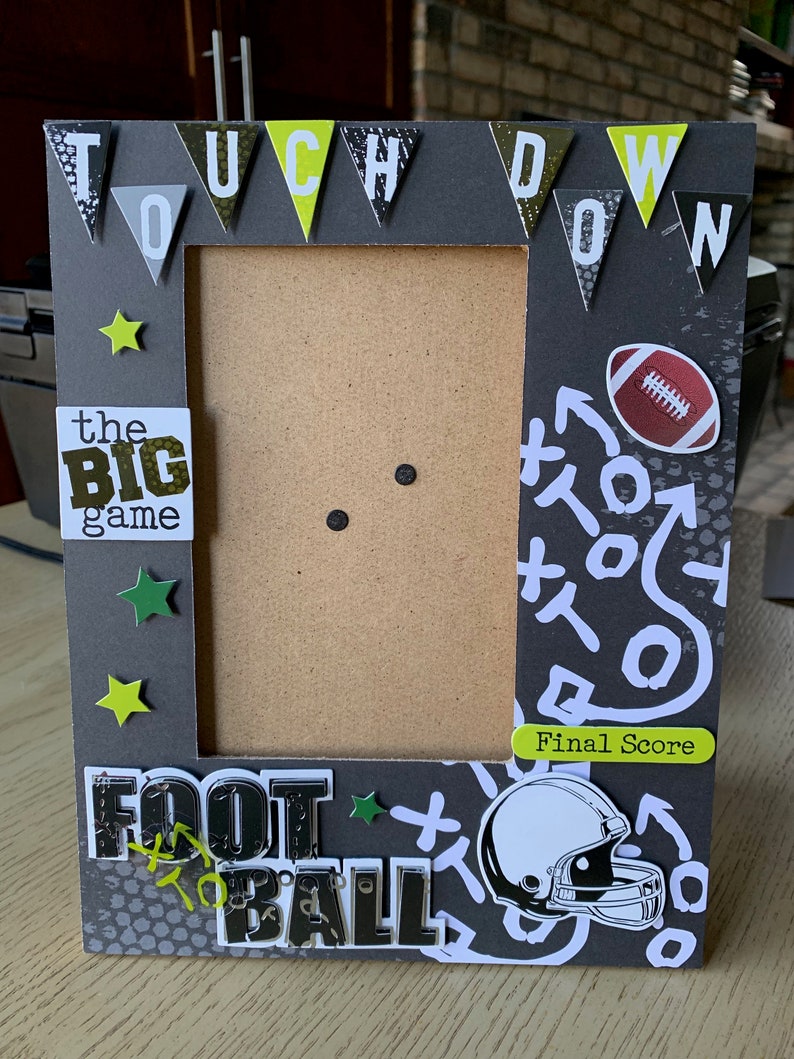 Football Football picture frame Football frame Football Etsy