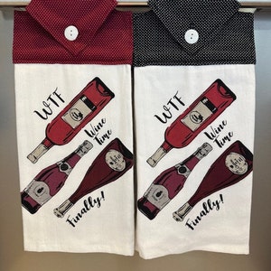 Lustiges Handtuch, lustiges Handtuch, lustiges Geschirrtuch, einzigartiges Geschenk, Trinktuch, Bargeschenk, Wino